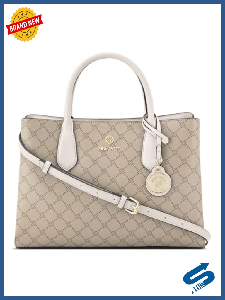 Faux Leather Triple Compartment Satchel With Adjustable Strap